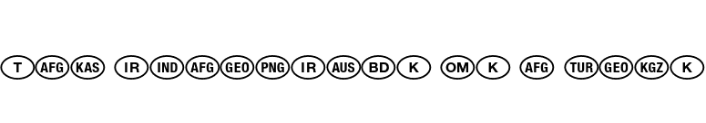 NationalCodes Asia Plus font preview