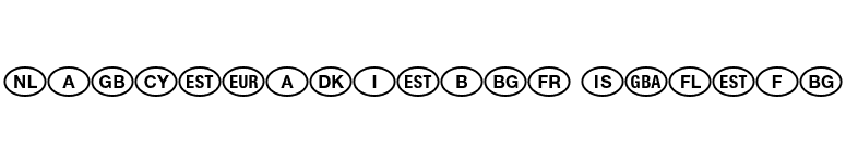 NationalCodes Europe font preview