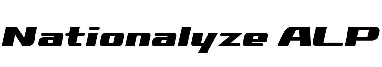Nationalyze ALP font preview