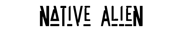 Native Alien font preview