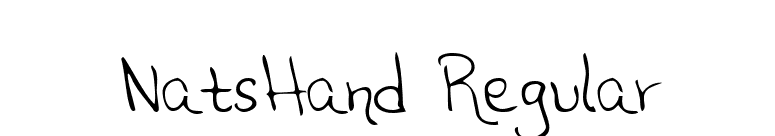 NatsHand Regular font preview