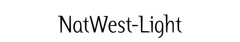 NatWest-Light font preview