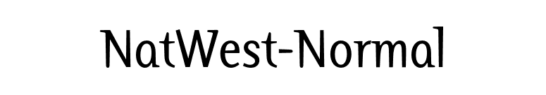 NatWest-Normal font preview
