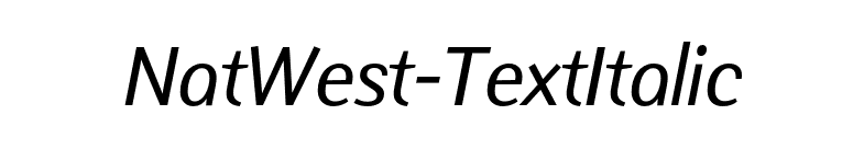 NatWest-TextItalic font preview