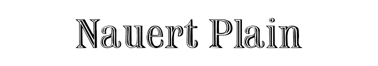 Nauert Plain font preview