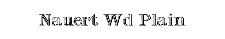 Nauert Wd Plain font preview
