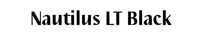 Nautilus LT Black font preview