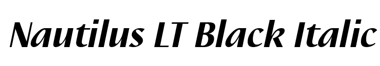 Nautilus LT Black Italic font preview
