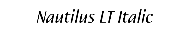 Nautilus LT Italic font preview