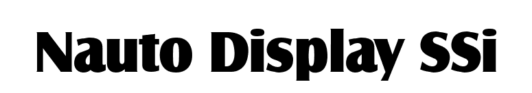 Nauto Display SSi font preview