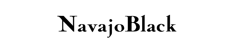 NavajoBlack font preview