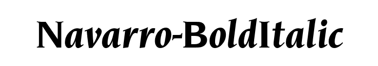 Navarro-BoldItalic font preview