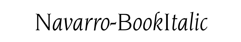 Navarro-BookItalic font preview