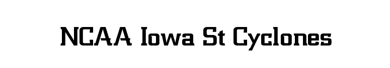 NCAA Iowa St Cyclones font preview