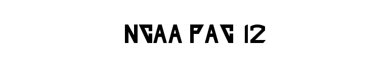 NCAA PAC-12 font preview