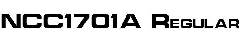 NCC1701A Regular font preview