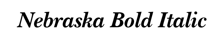 Nebraska Bold Italic font preview