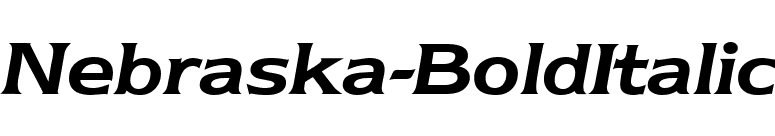 Nebraska-BoldItalic font preview