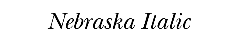 Nebraska Italic font preview