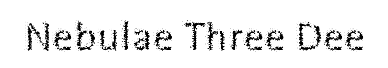 Nebulae Three Dee font preview