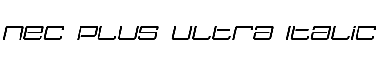 Nec plus ultra Italic font preview