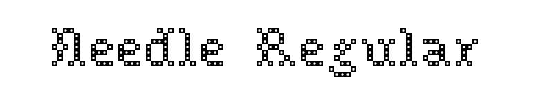 Needle Regular font preview