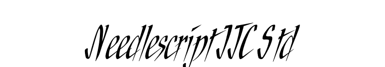 Needlescript ITC Std font preview