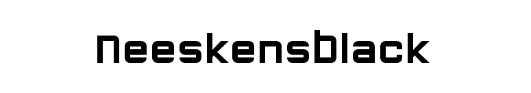 NeeskensBlack font preview
