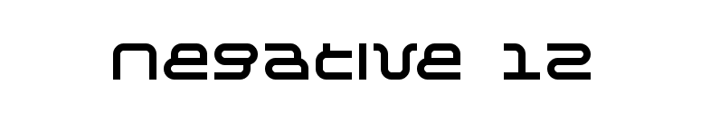 Negative 12 font preview