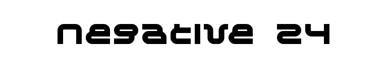 Negative 24 font preview