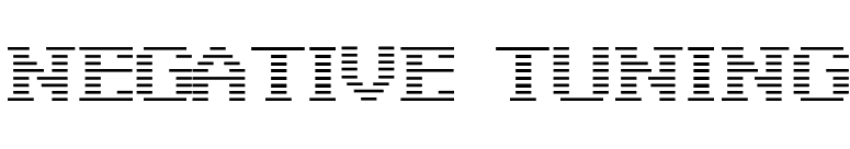 Negative Tuning font preview