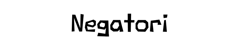 Negatori font preview