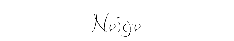 Neige font preview