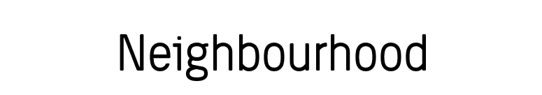 Neighbourhood font preview