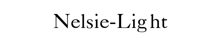 Nelsie-Light font preview