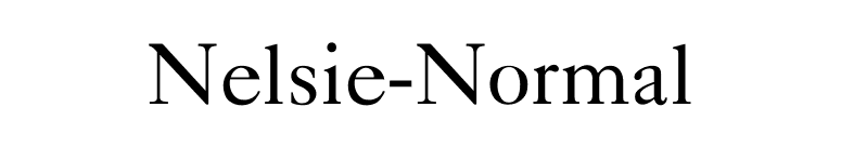 Nelsie-Normal font preview