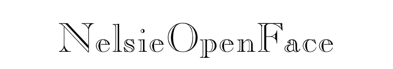 NelsieOpenFace font preview