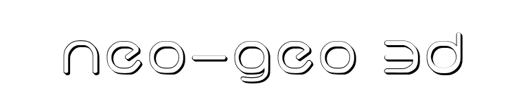 neo-geo 3D font preview