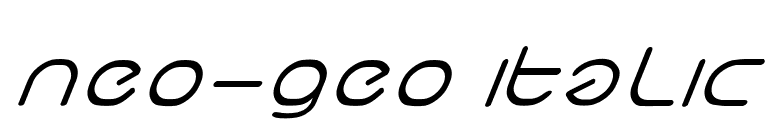 neo-geo italic font preview