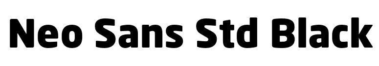 Neo Sans Std Black font preview