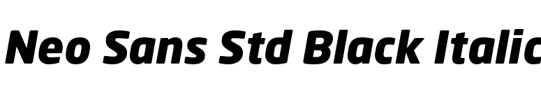 Neo Sans Std Black Italic font preview