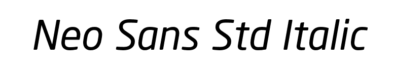 Neo Sans Std Italic font preview