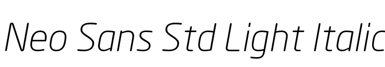 Neo Sans Std Light Italic font preview