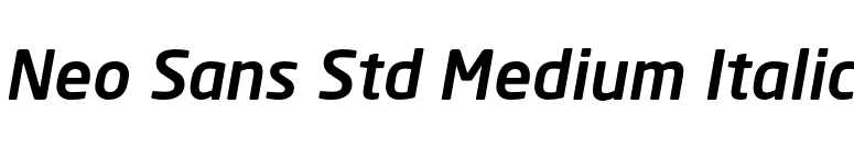 Neo Sans Std Medium Italic font preview