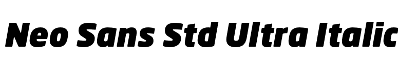 Neo Sans Std Ultra Italic font preview