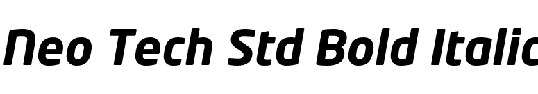 Neo Tech Std Bold Italic font preview