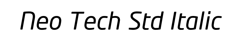 Neo Tech Std Italic font preview