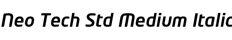 Neo Tech Std Medium Italic font preview