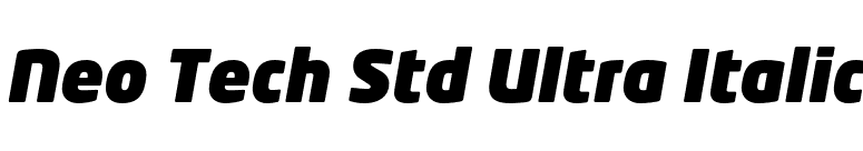 Neo Tech Std Ultra Italic font preview