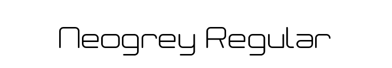 Neogrey Regular font preview